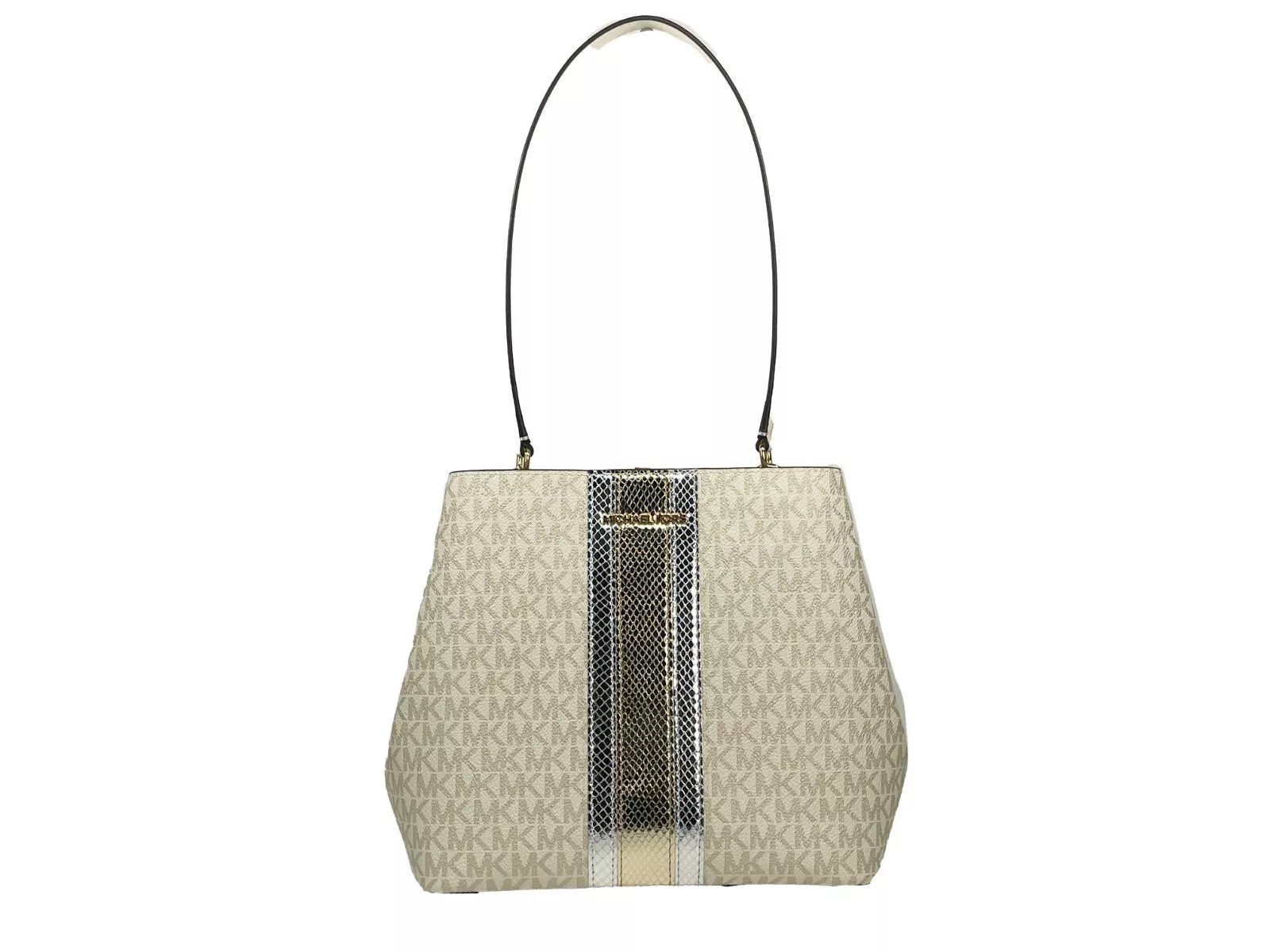 

Сумка-ведро Michael Kors Pratt Bucket Medium, женская, цвет бледно-золотой/