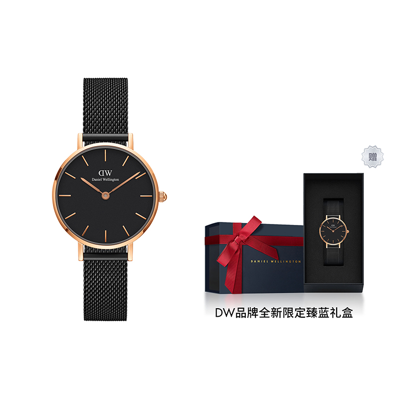

DW/DanielWellington Часы Daniel Wellington DW Women's Wrist Watch Quartz Movement 28mm Black Dial Women's Watch, Black Dial