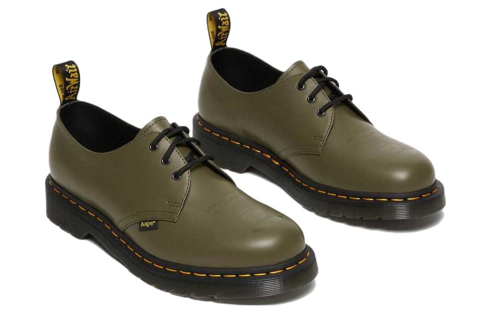 Туфли женские повседневные Women's Casual Shoes Unisex Low-top Olive Green Dr.Martens — фото 2