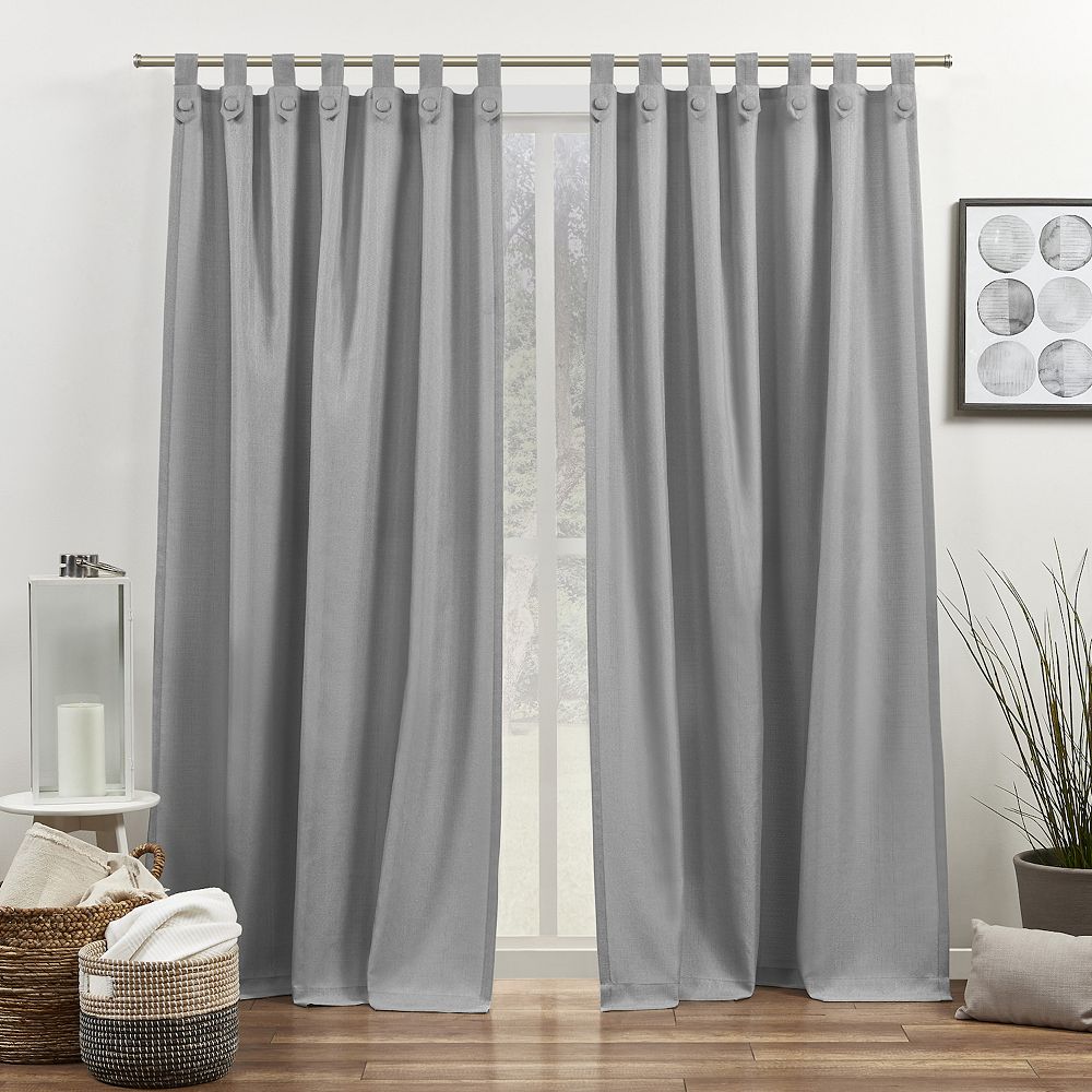 

Эксклюзивные домашние шторы Loha Tuxedo Tab Top Curtain, комплект оконных штор с 2 панелями Exclusive Home, цвет Dove Gray