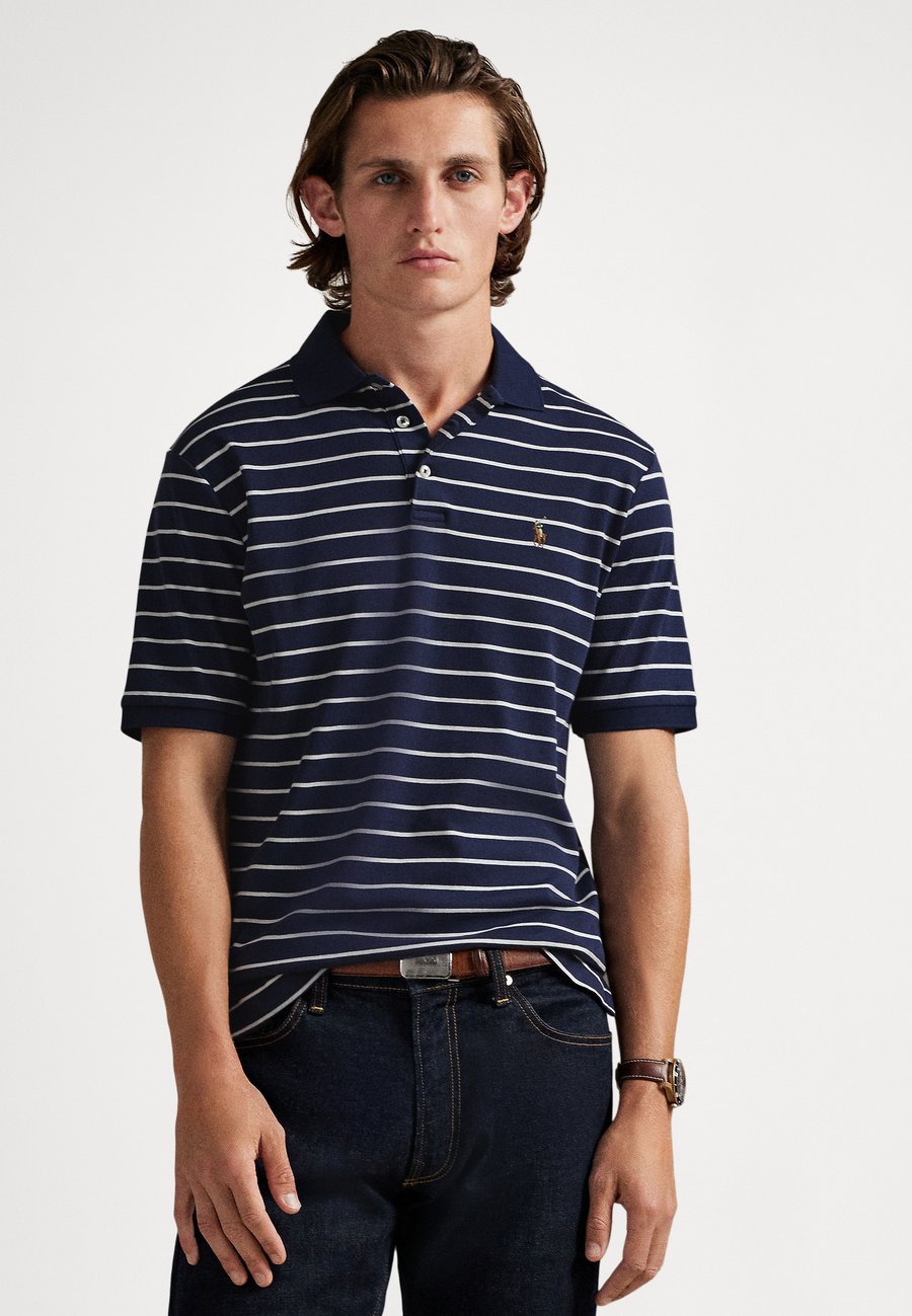 

Поло Polo Ralph Lauren CUSTOM SLIM FIT SOFT COTTON POLO SHIRT, Refined Navy/White/Black, Белый, Поло Polo Ralph Lauren CUSTOM SLIM FIT SOFT COTTON POLO SHIRT, Refined Navy/White/Black