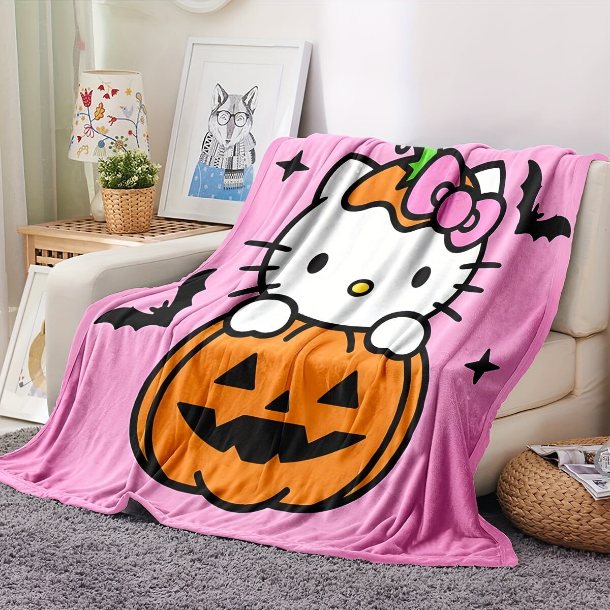 

Одеяло фланелевое KCKTHDN Hello Kitty, розовый