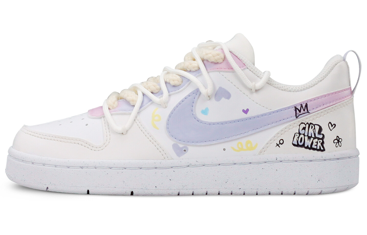 

Кроссовки Nike Court Borough Skateboard Shoes Women's Low-Top Pink, Белый, Кроссовки Nike Court Borough Skateboard Shoes Women's Low-Top Pink