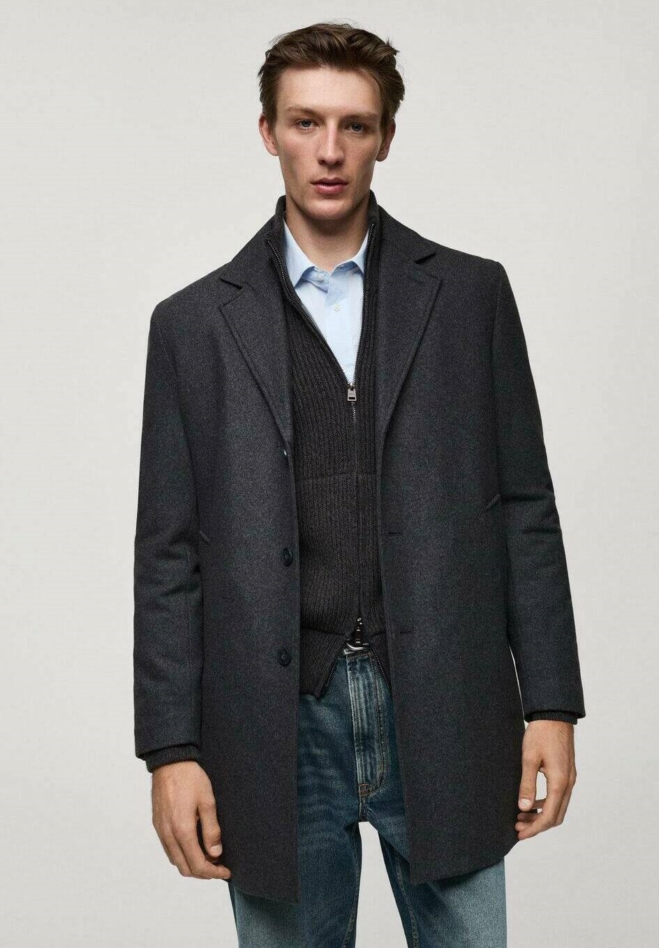 

Классическое пальто SALFORD Mango, серый