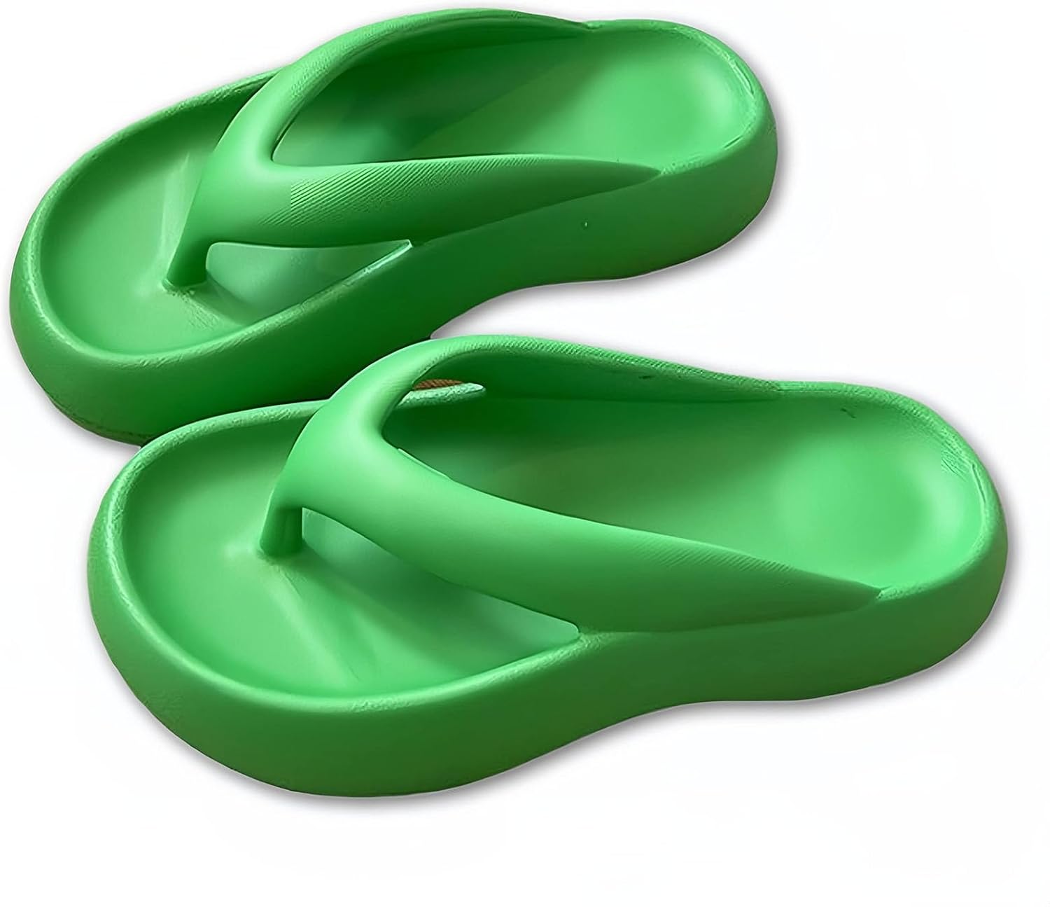 

Нескользящие облакообразные шлепанцы для мужчин и женщин с толстой и легкой подошвой, пляжные шлепанцы, мягкие с подушкой, удобные пляжные сандалии, EVA, комфортные для прогулок и спа Swezida, темно-зеленый