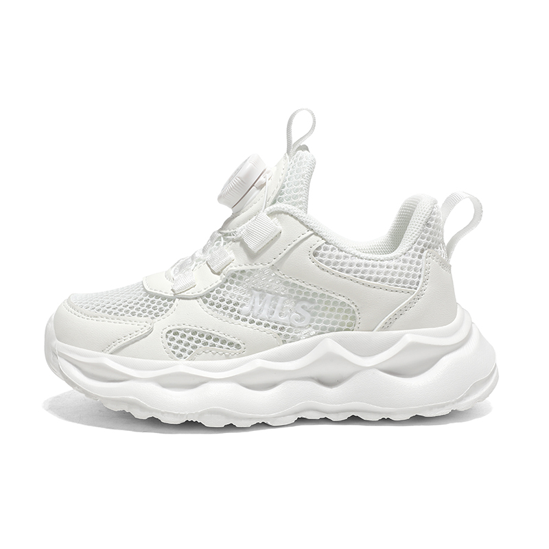 

Амортизирующие детские кроссовки для бега rebound устойчивые к истиранию легкие противоскользящие анти-удар Mulinsen, белый