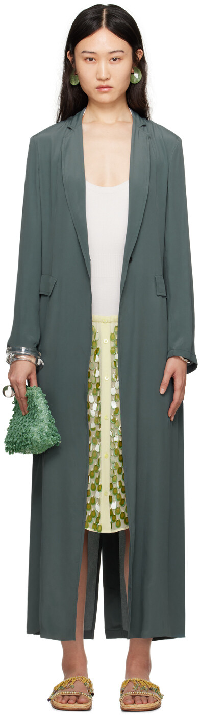 

Зеленое пальто для игры в бинго Dries Van Noten