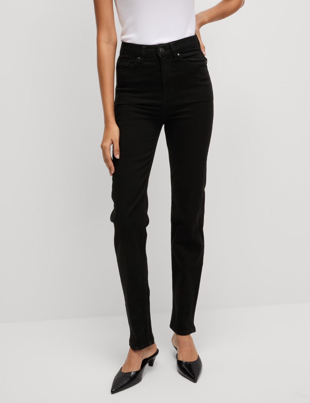 

Джинсы Sienna Supersoft с высокой талией Marks & Spencer, черный
