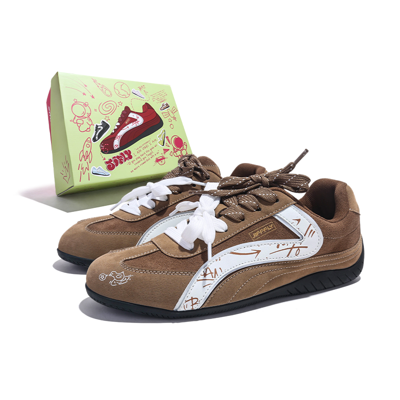 

Jifffly Устойчивые к истиранию балансовые низкие скейтерские кроссовки унисекс коричневые, цвет Brown