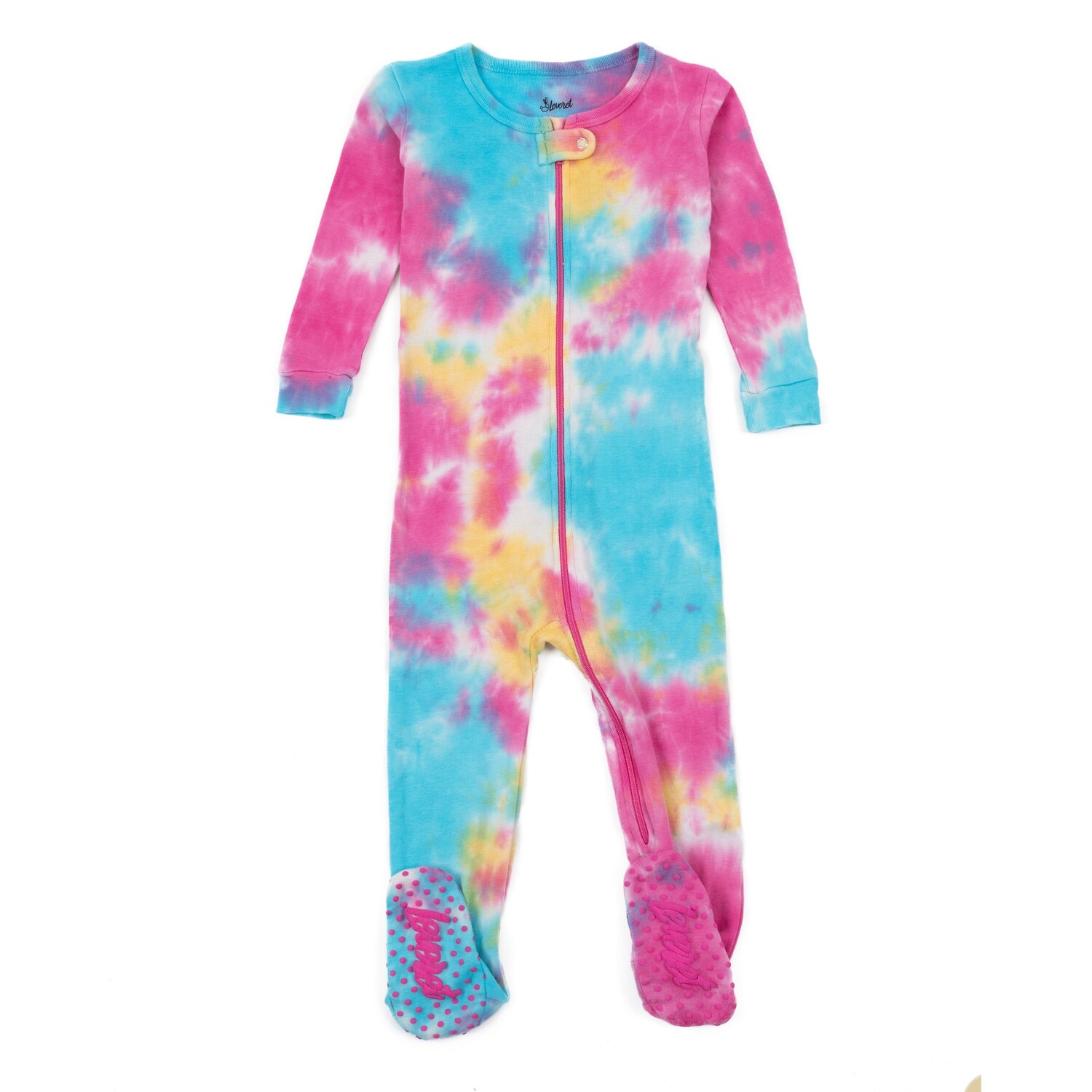 

Детские хлопковые пижамы Tie Dye для девочек Leveret, цвет Tie Dye Rainbow