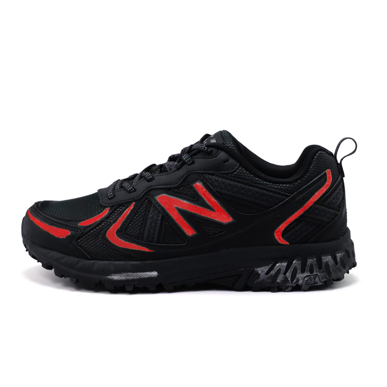 

New Balance NB 410 V5 амортизирующие и дышащие низкие кроссовки для бега unisex черный красный
