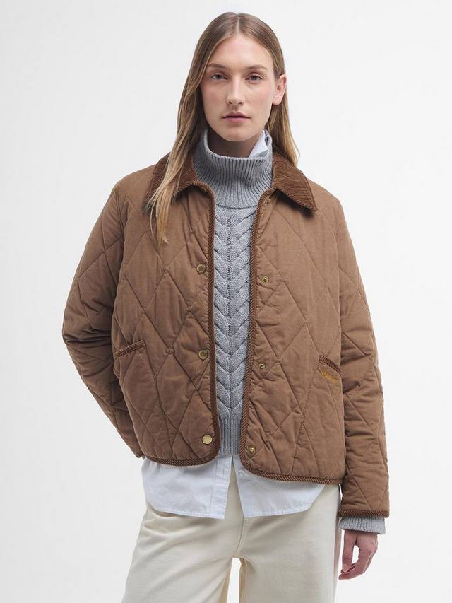 

Стеганая куртка эмилии Barbour, цвет Beige/Sky Tartan