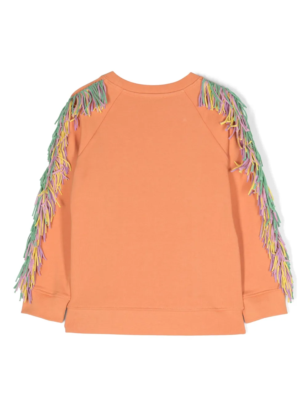 Толстовка из органического хлопка с бахромой Stella McCartney Kids, оранжевый — фото 2
