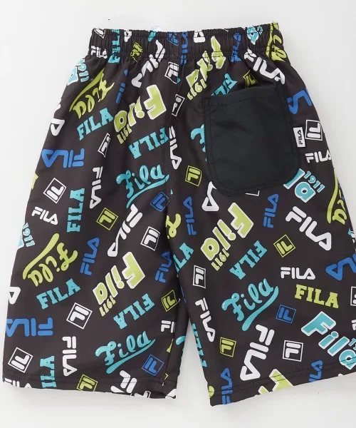 【FILA】Детские шорты для серфинга с принтом по всей поверхности, купальники, модель «амфибия», со встроенной внутренней подкладкой. — фото 2