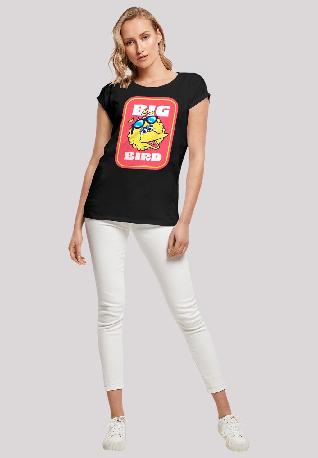 

Футболка с принтом SESAMSTRASSE BILBO BIG BIRD STICKER F4NT4STIC, черный