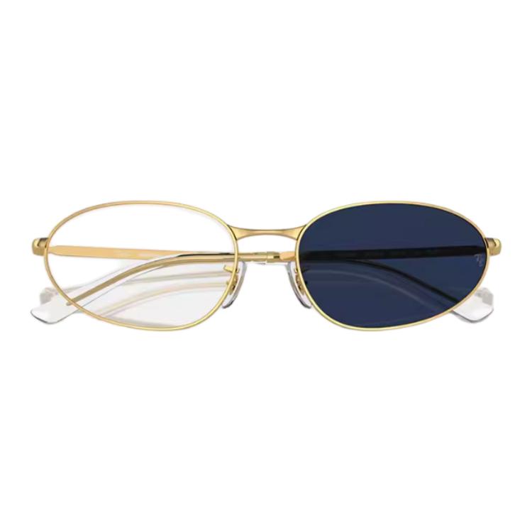 

RayBan Солнцезащитные очки Ray Ban RB3734 с овальной оправой, Gold Frame White Lens