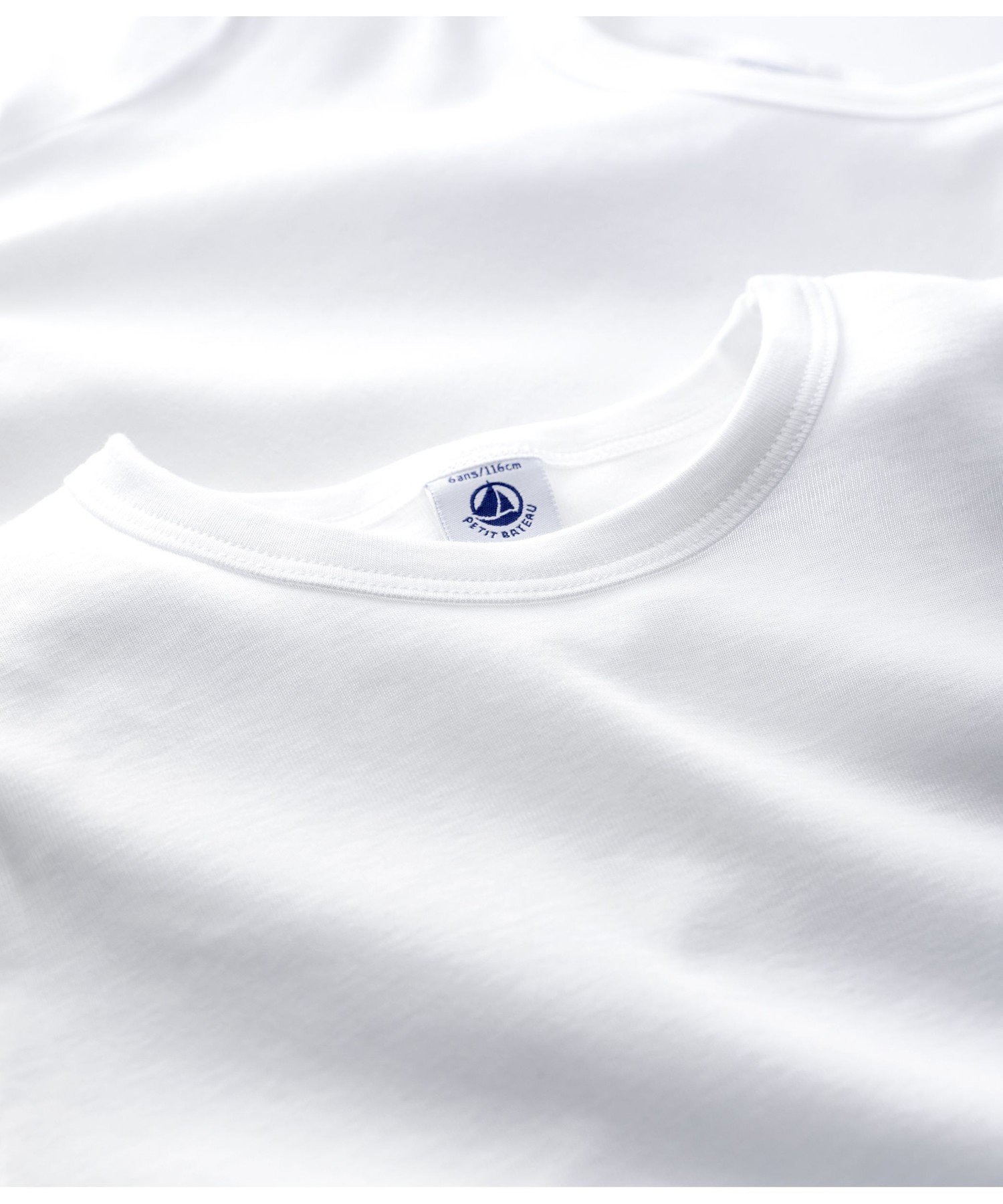 Комплект из 2 белых футболок с коротким рукавом PETIT BATEAU, Color 1 — фото 3