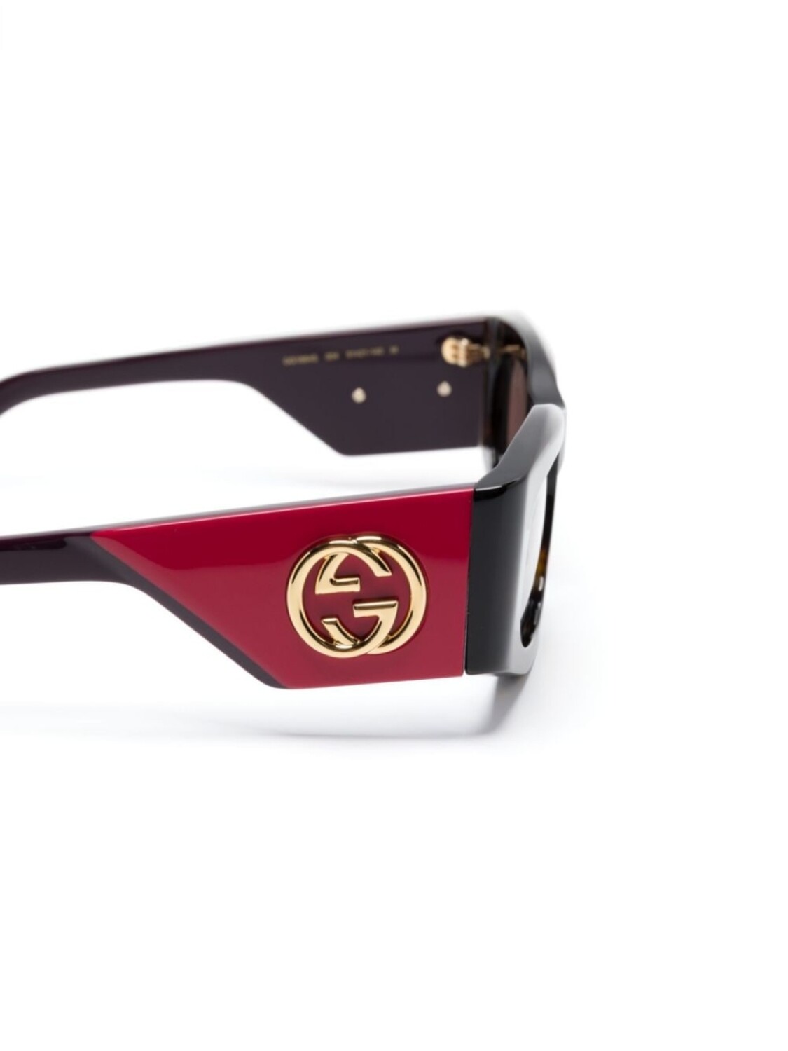 Gucci Eyewear солнцезащитные очки с переплетенными буквами G, фиолетовый — фото 3