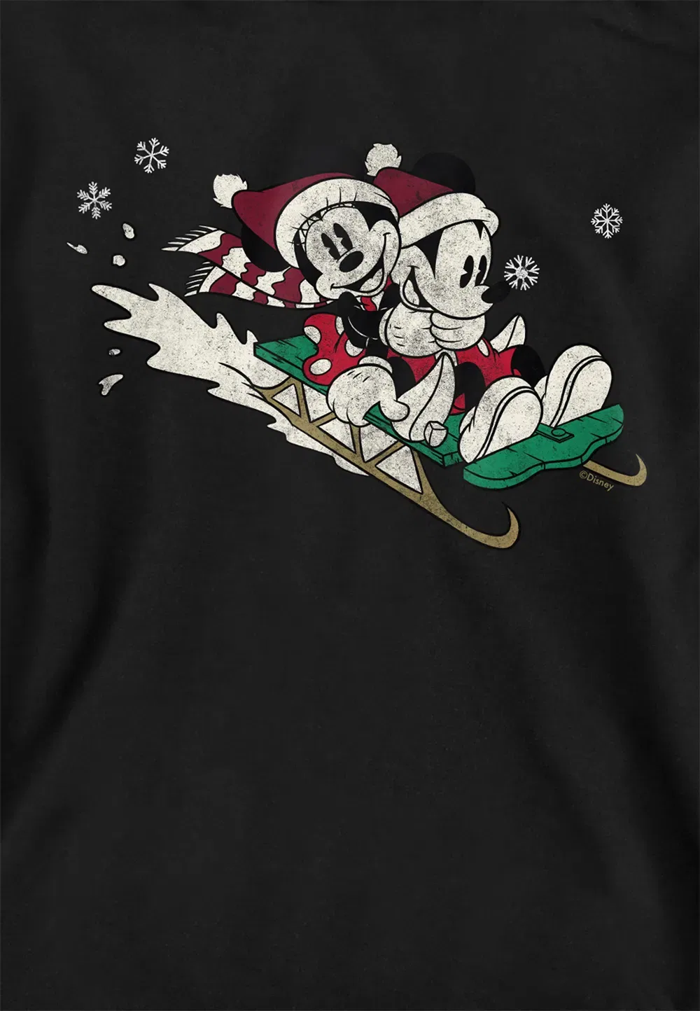 Детская худи Mickey Mouse и Minnie Sledding, Disney, черный — фото 2