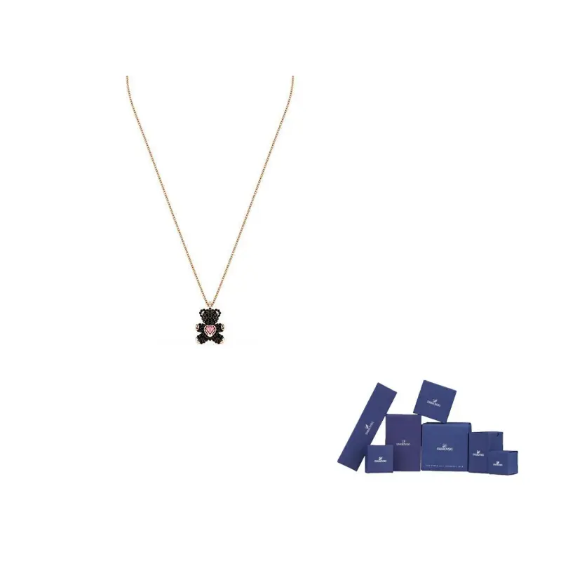 

Swarovski Фальш-кристалл, розовое золото, ожерелье unisex black