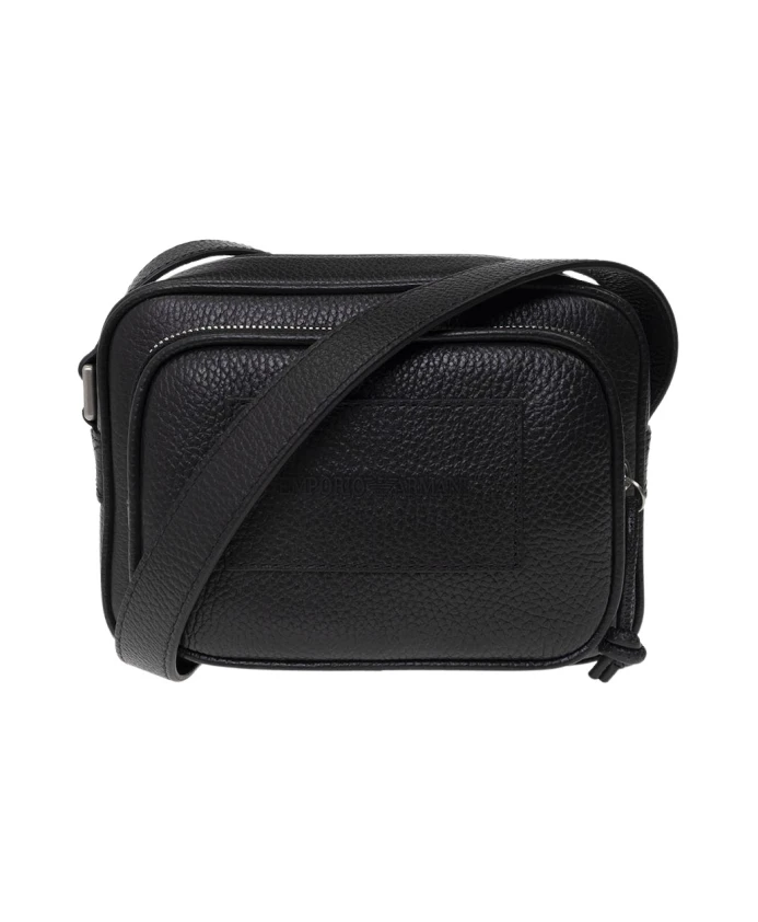 

Кожаная сумка через плечо Emporio Armani, черный