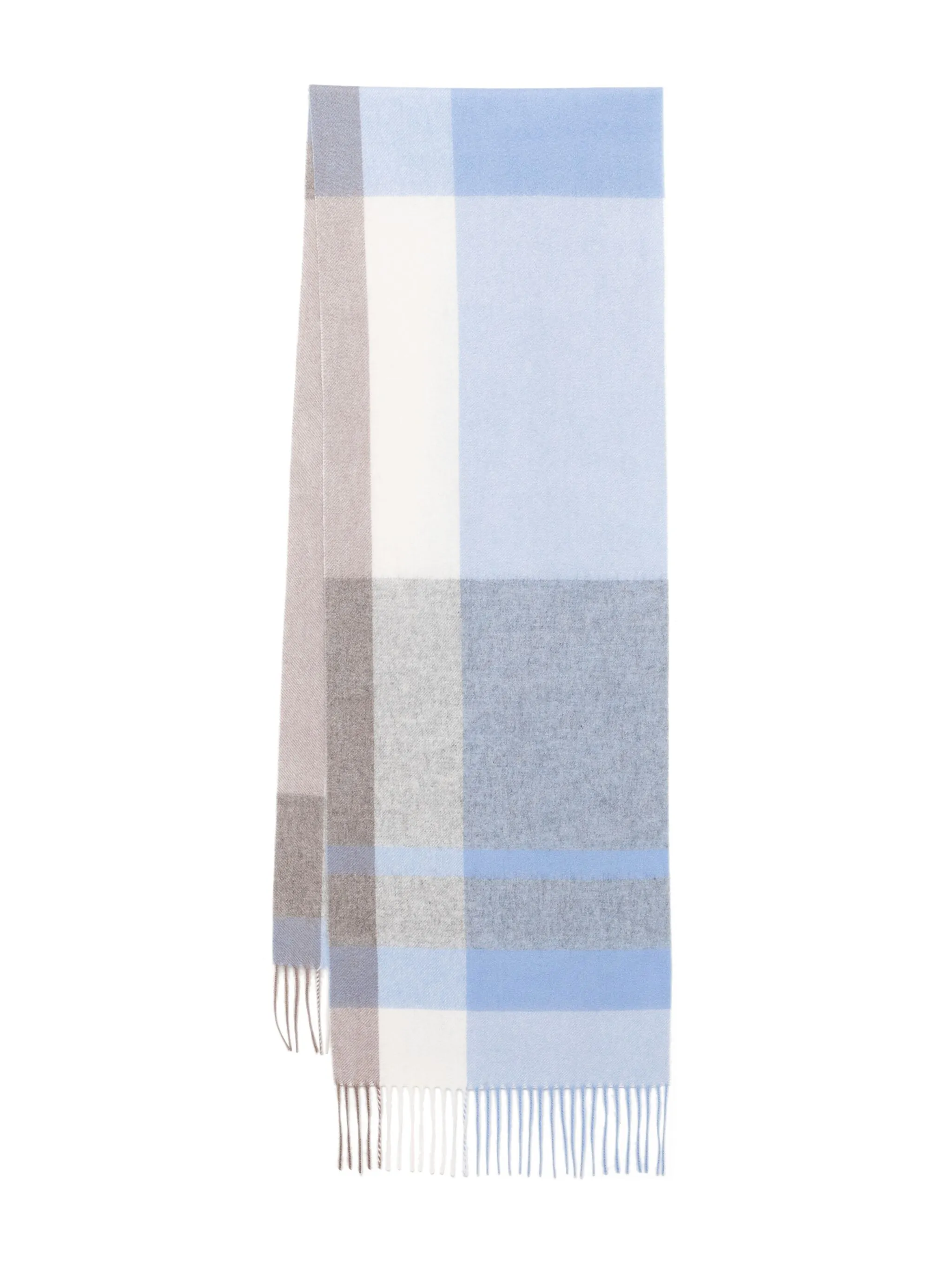 

Кашемировый шарф в клетку N.Peal, синий