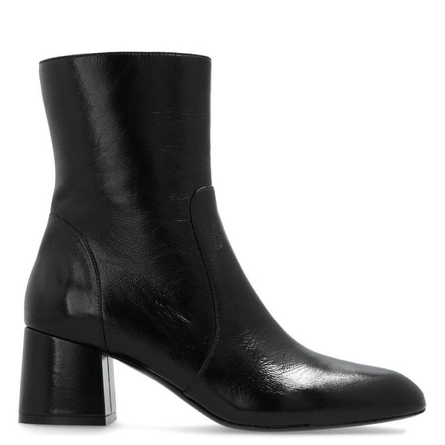 Stuart Weitzman Кожаные сапоги Flareblock, черный