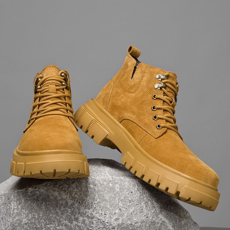 Bull Thunder Жёлтые утеплённые ботинки Short Martin Boot мужские, цвет Yellow Insulated Shoes — фото 3