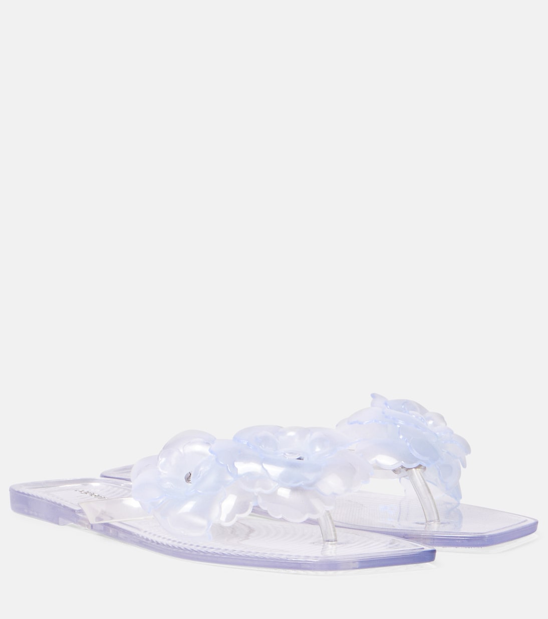 Сандалии с силиконовыми цветами Coperni, Clear