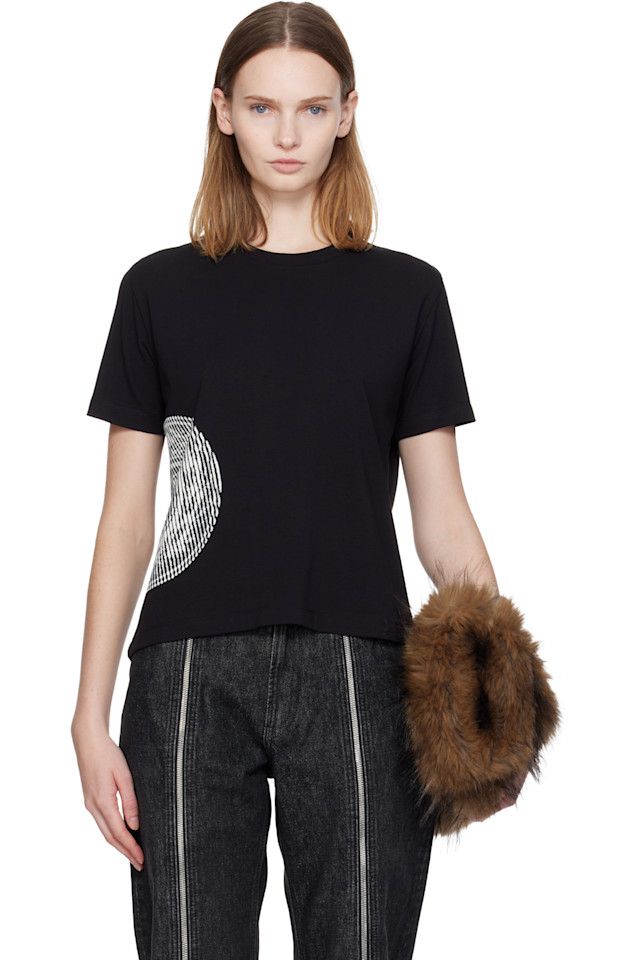 

Jean Paul Gaultier Черная детская футболка с изображением лаврового венка