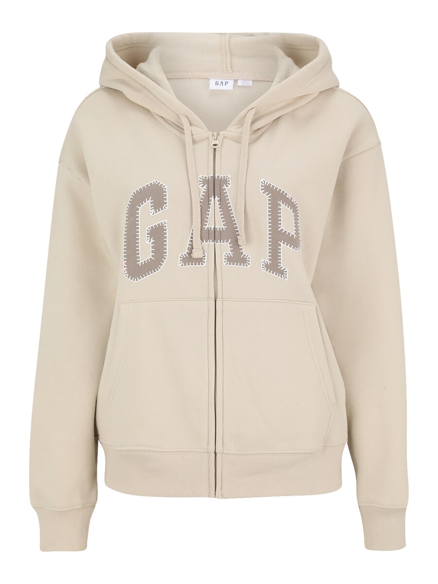 

Худи с капюшоном на молнии Gap Petite HERITAGE, Ecru
