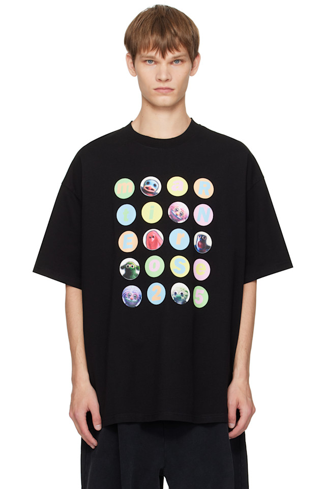 

Martine Rose Черная футболка оверсайз с короткими рукавами