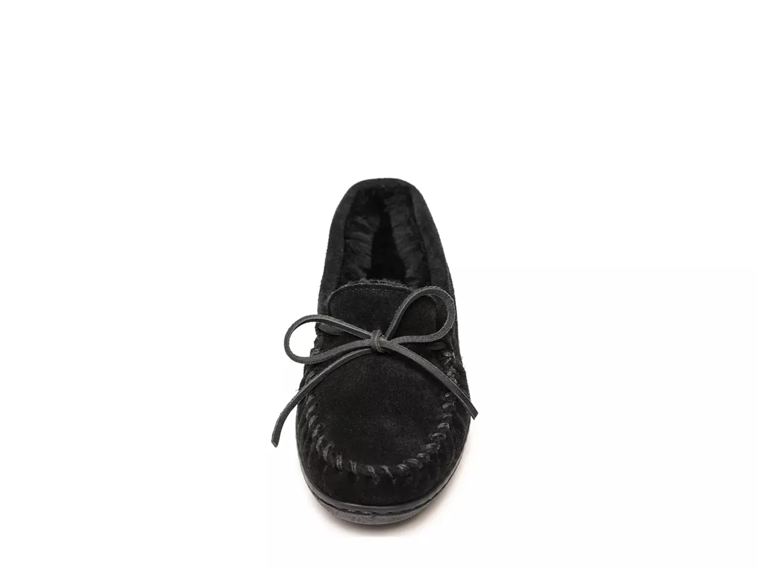 Тапочки из овчины на жесткой подошве Minnetonka, Black — фото 4