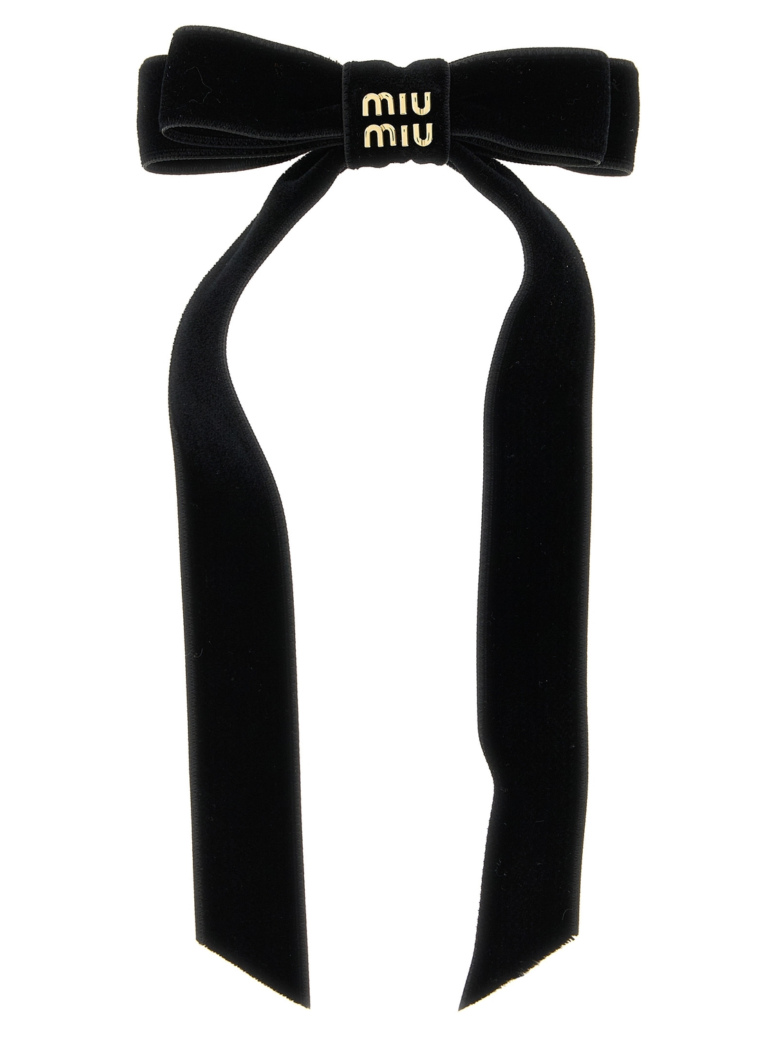 

Вельветовая заколка для волос MIU MIU, черный