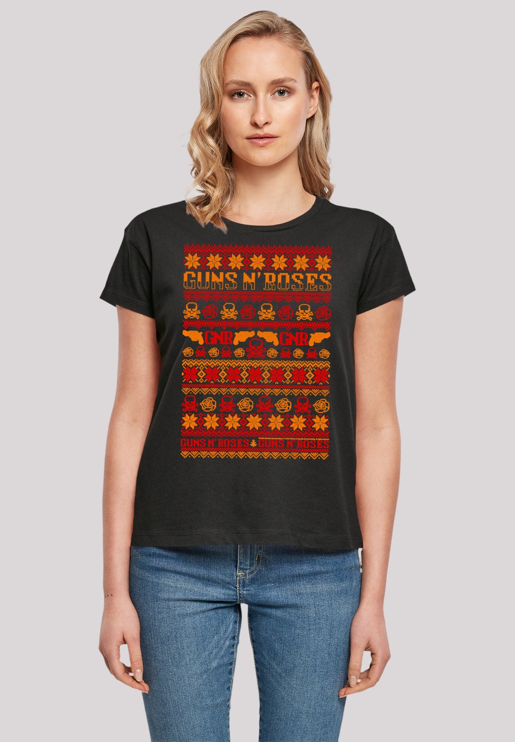 

Футболка с принтом GUNS N' ROSES WEIHNACHTEN F4NT4STIC, черный