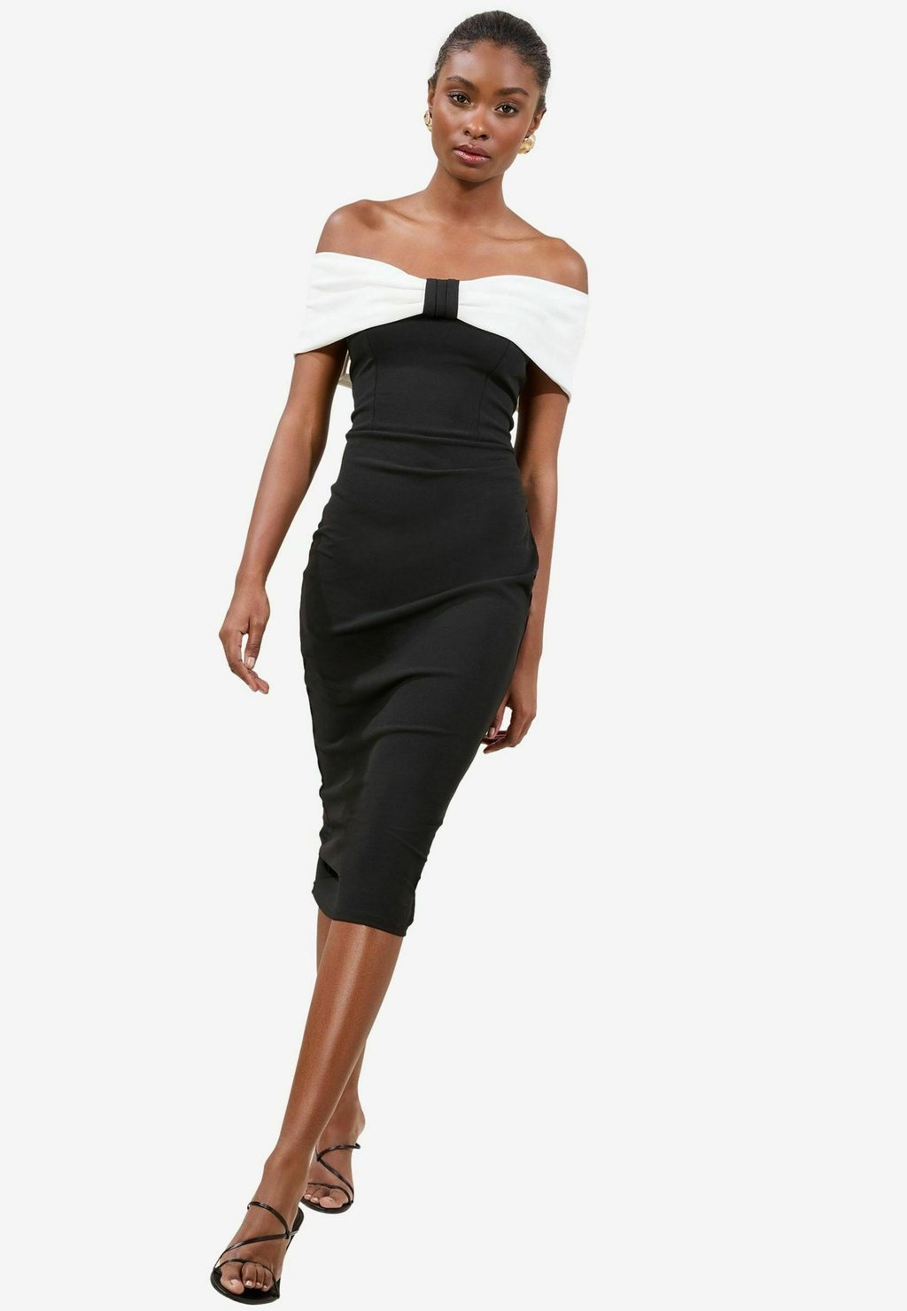 

Платье-трансформер TWIST FRONT BARDOT BODYCON MIDI Lipsy, черный