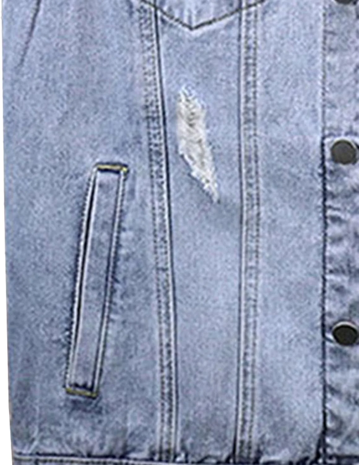 Мужская безрукавка джинсовая куртка-жилет Trucker Generic, Blue2 — фото 4