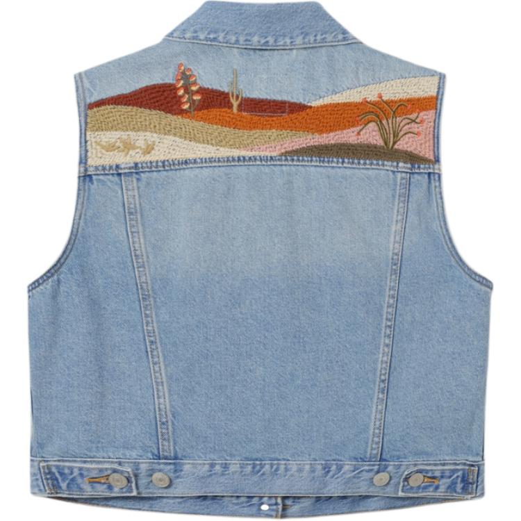Levis Женская жилетка светло-голубая, Light Blue — фото 2