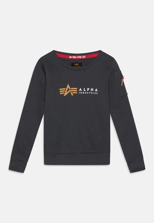 Детская толстовка Alpha Industries, серо-черная