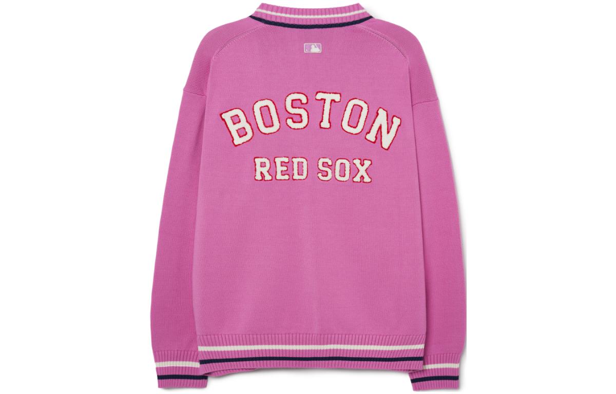 

Трикотажная футболка унисекс розовая MLB