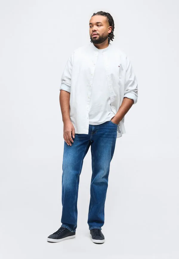 Плюс джинсы с потертостями, обычные джинсы прямого кроя Tommy Hilfiger, Blue — фото 2