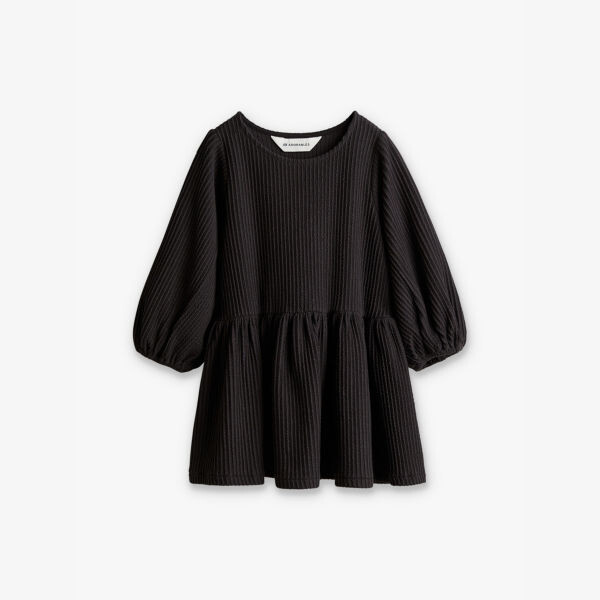 

Платье из хлопкового трикотажа с фактурными рукавами-фонариками на возраст 2-10 лет H&M Adorables, черный