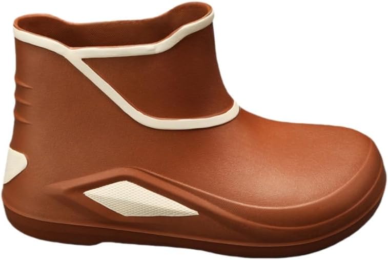 

Мужские легкие водонепроницаемые резиновые сапоги на подошве из ЭВА - большой размер. Удобные и не скользящие водные ботинки для ежедневного использования на улице, рыбалки и работы в саду Clolinde, коричневый