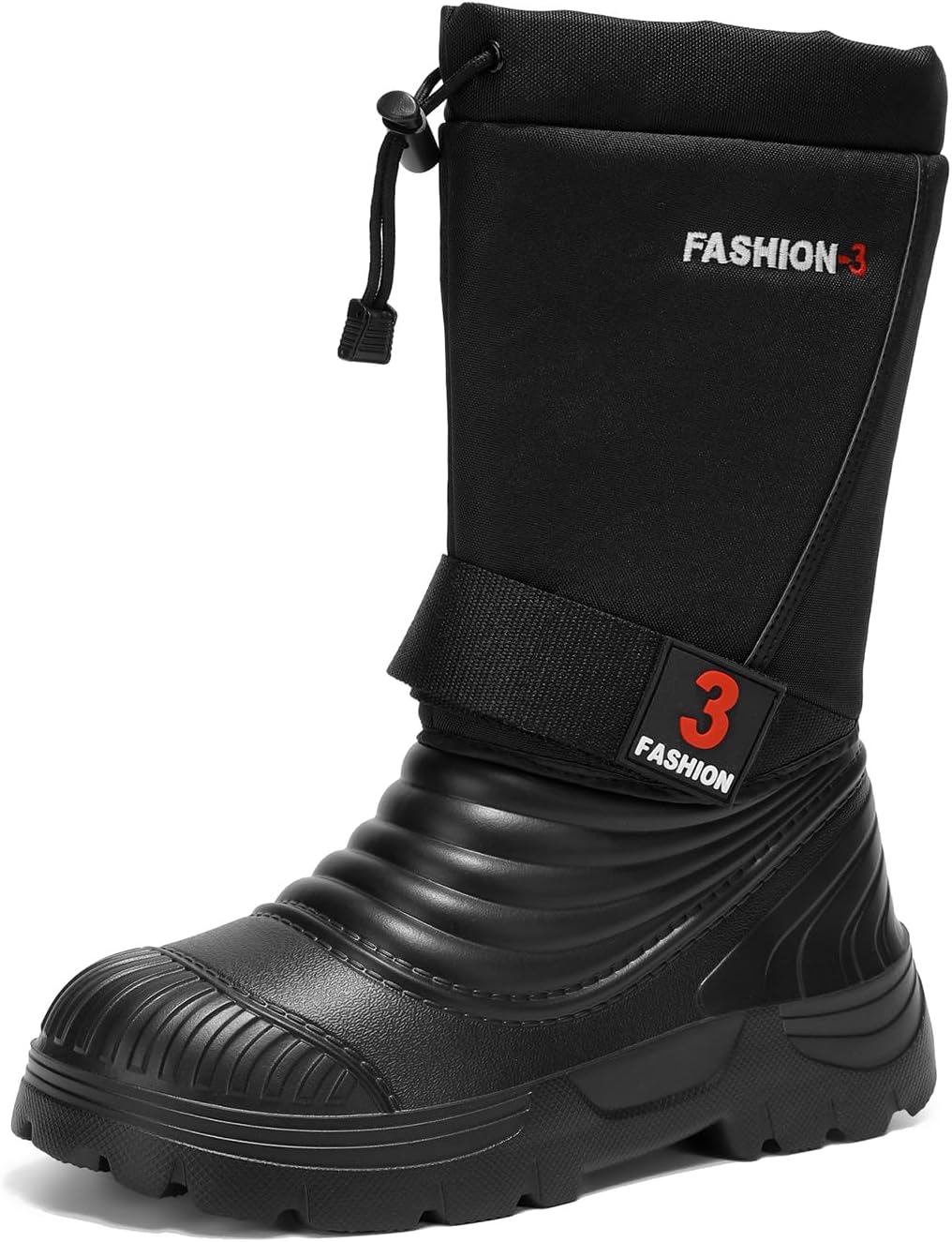 

Зимние ботинки, черные, водонепроницаемые с утеплителем, средней длины, застежка на шнурок, противоскользящие для холодной погоды на улице Generic