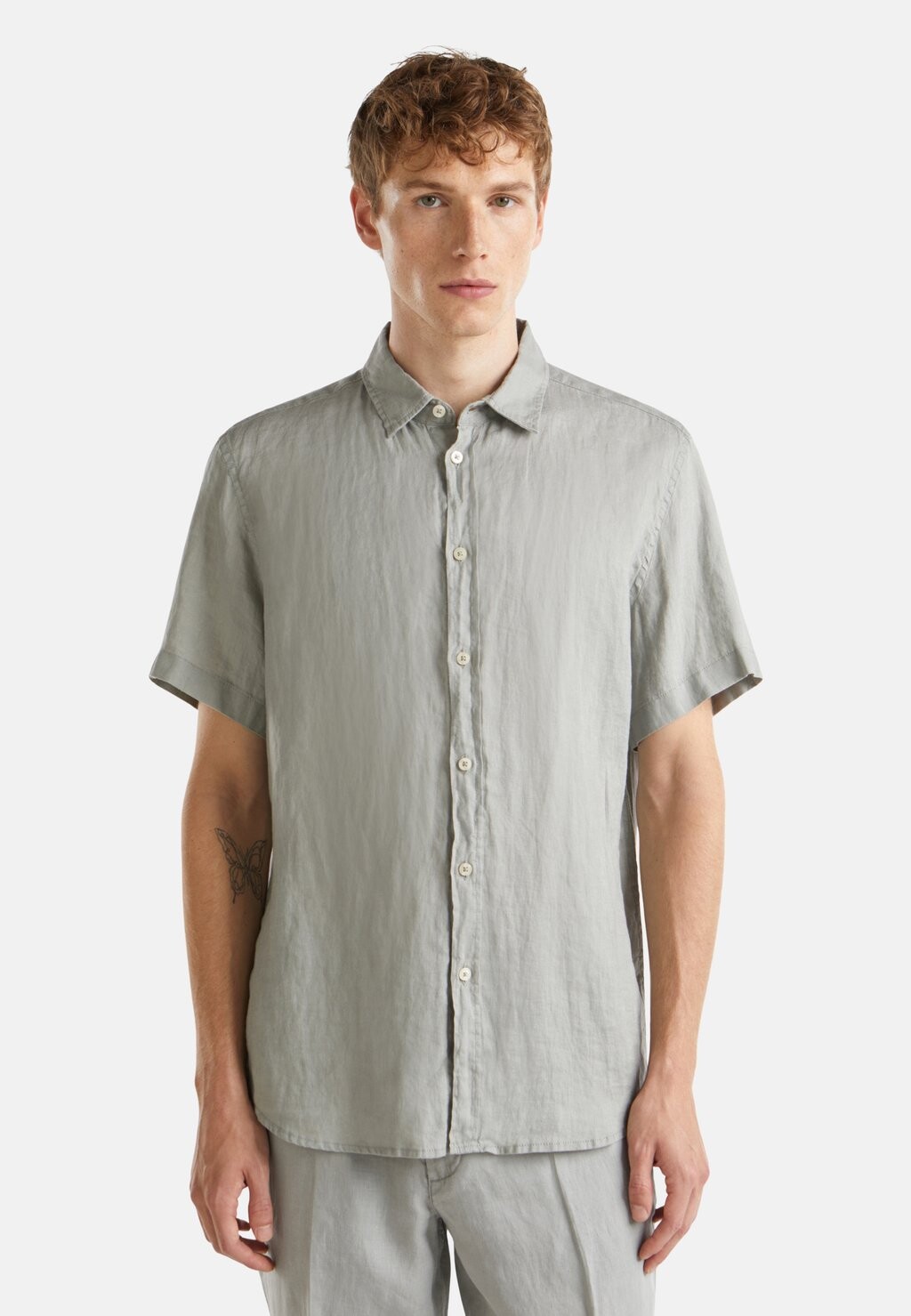 

Рубашка SHORT SLEEVE United Colors of Benetton, серый