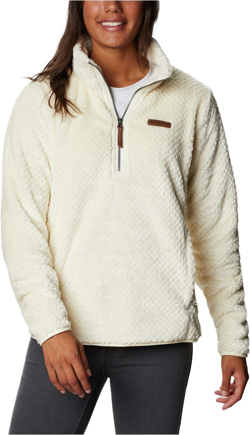 

Куртка Fire Side Sherpa 1/4 Zip Columbia, цвет Chalk