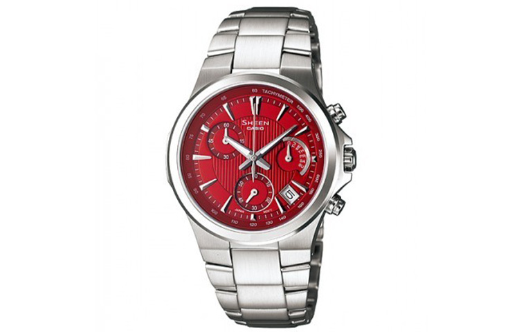 

Женские часы SHEEN красные SHE-5019D-4ADR CASIO, бордовые