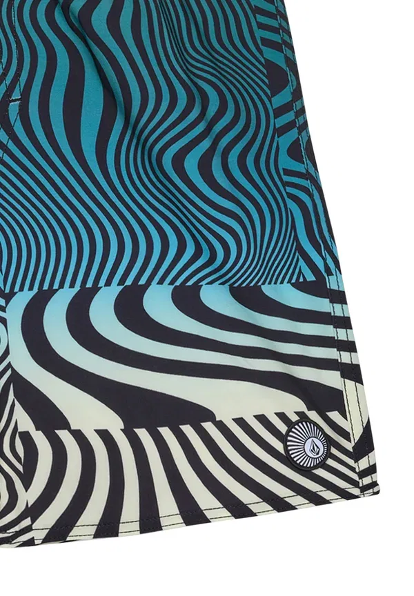 Плавки Volcom Board lido print trunk swimming shorts, оливково-зеленый — фото 3