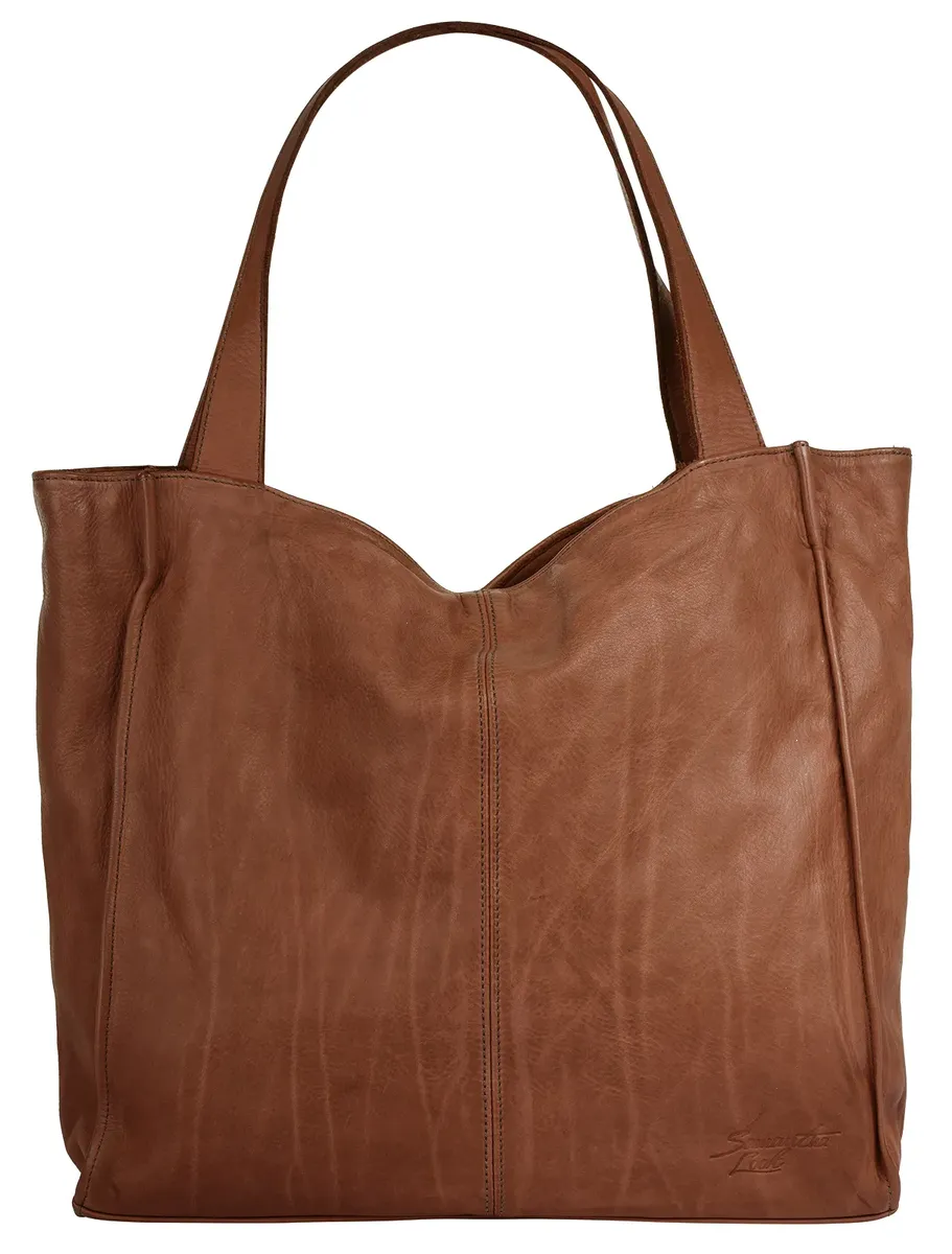 

Шоппер Samantha Look, натуральная кожа, производство Италия, цвет Cognac