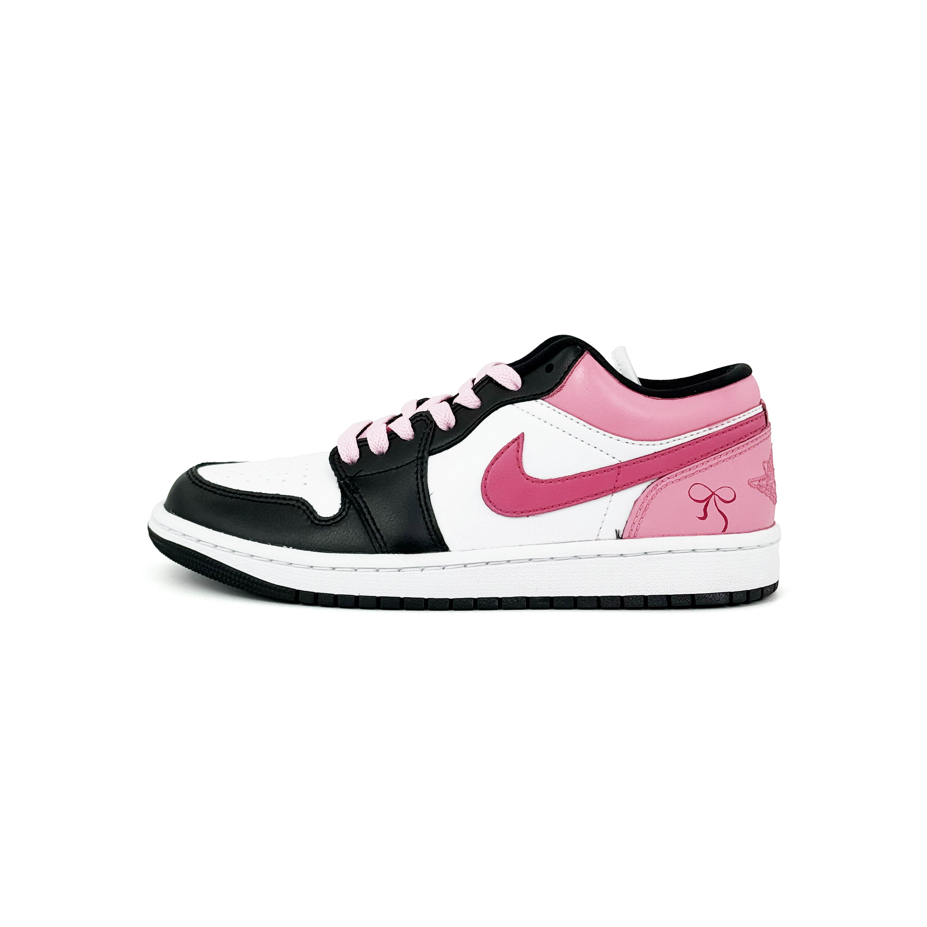 

Баскетбольные кроссовки Air 1 Zhuo Yu Low Top для детей и подростков Jordan, розовый/красная